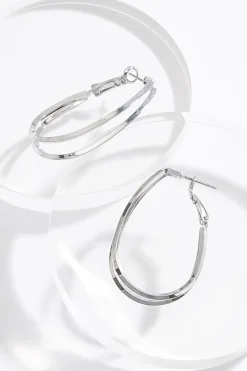 Cato Oblong Hoop Earrings> Earrings