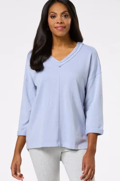 Cato Ocean Tide French Terry Top> Athleisure|Tops