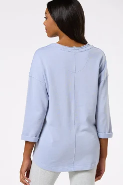 Cato Ocean Tide French Terry Top> Athleisure|Tops