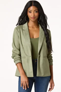 Cato Faux Suede Blazer> Suiting|Jackets & Vests