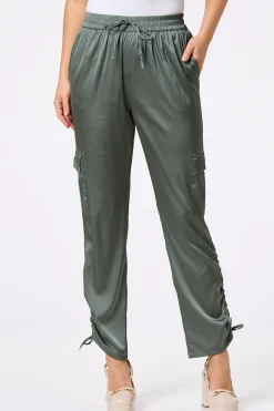Cato Satin Ruched Joggers> Pants
