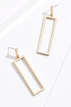 Cato Open Rectangle Dangle Earrings> Earrings