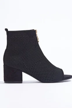 Cato Open Toe Front Zip Booties> Boots