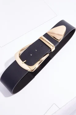Cato Oversized Buckle Black Belt> Belts