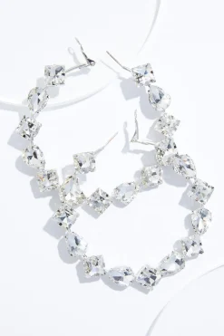 Cato Oversized Multi Stone Hoop Earrings> Social Occasion|Earrings