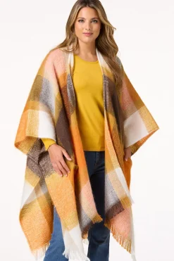 Cato Oversized Plaid Pocket Poncho> Cold Weather