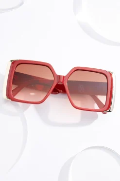 Cato Oversized Red Sunglasses> Sunglasses