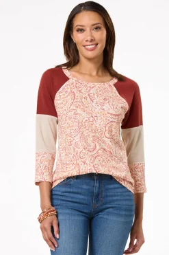 Cato Paisley Baseball Top> Tops