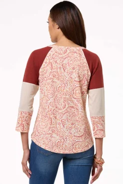Cato Paisley Baseball Top> Tops
