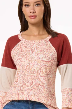 Cato Paisley Baseball Top><noscript><img width=
