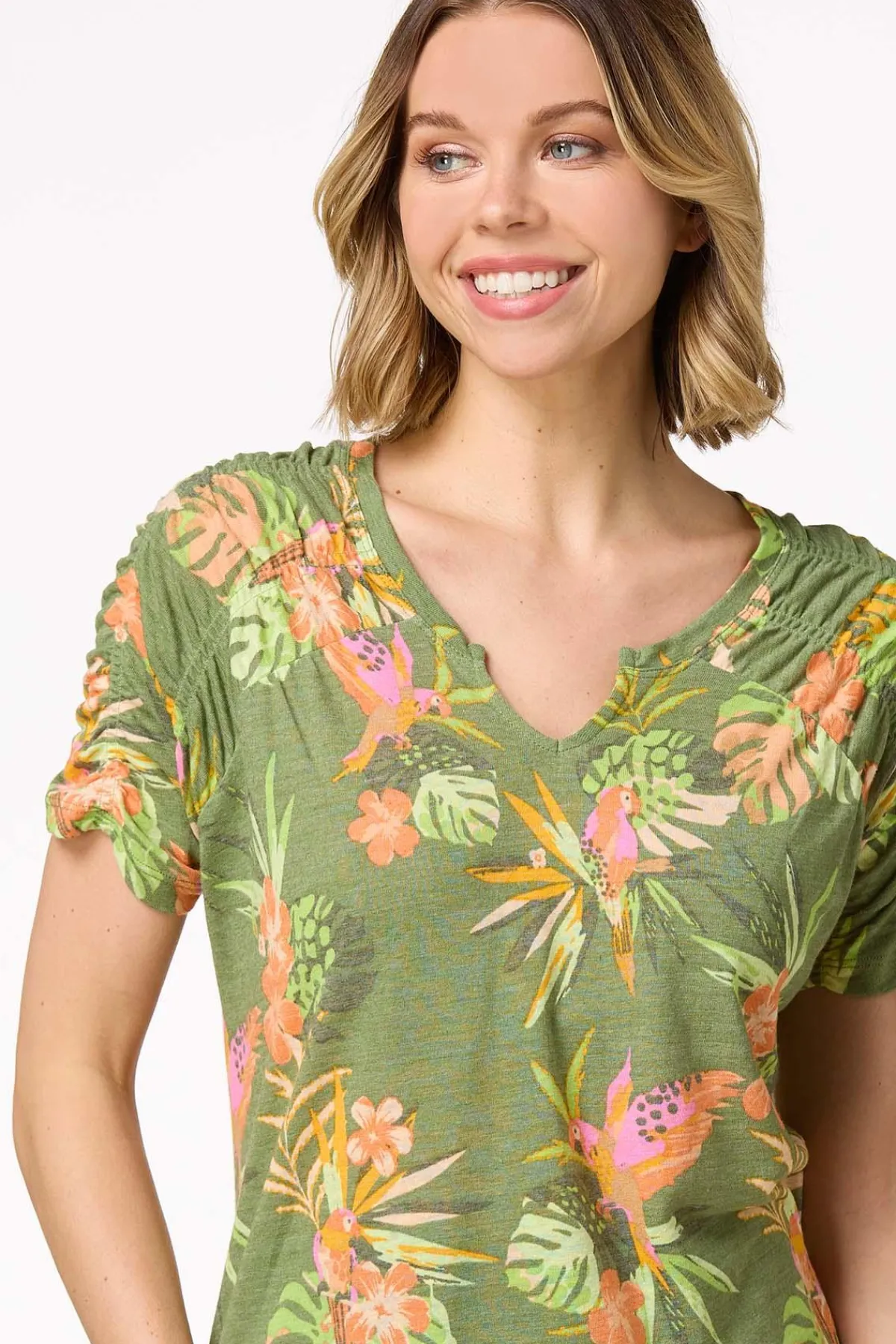 Cato Parrots In Paradise Top> Tops
