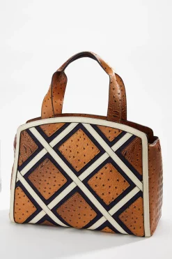 Cato Patchwork Faux Leather Satchel> Handbags