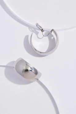 Cato Pattern Wide Hoop Clip- On Earrings> Earrings