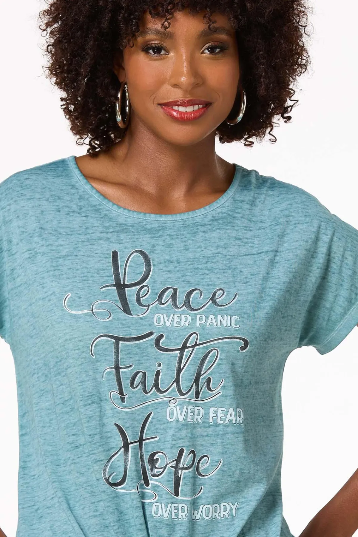 Cato Peace Over Panic Top> Tops