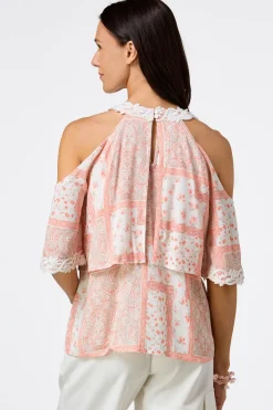 Cato Peachy Patchwork Top> Tops