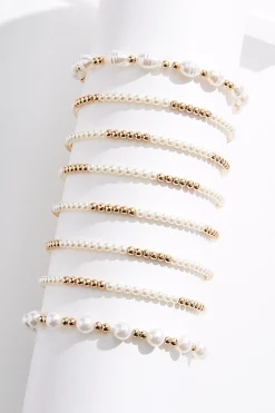 Cato Pearl Ball Multi Band Bracelet Set> Bracelets