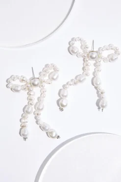 Cato Pearl Bow Earrings> Social Occasion|Earrings