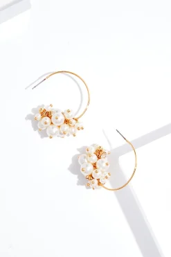 Cato Pearl Cluster Hoop Earrings> Social Occasion|Earrings