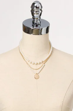 Cato Pearl Delicate Layered Short Necklace> Necklaces