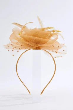 Cato Pearl Feather Polka Dot Fascinator> Hats & Hair