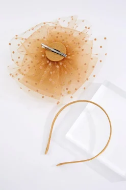 Cato Pearl Feather Polka Dot Fascinator> Hats & Hair