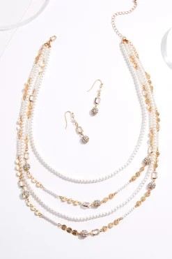 Cato Pearl Layered Mix Necklace Set> Sets|Necklaces