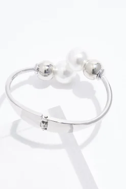 Cato Pearl Hinge Cuff Bracelet><noscript><img width=