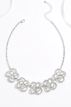 Cato Pearl Lined Flower Short Necklace> Necklaces