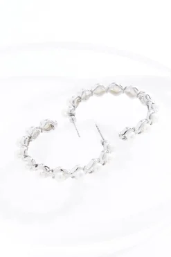 Cato Pearl Studded Hoop Earrings> Social Occasion|Earrings