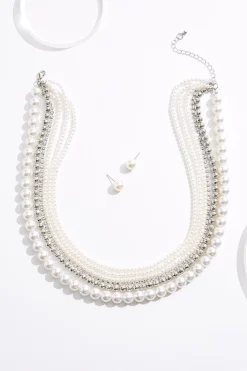 Cato Pearl Twist Layered Necklace Set> Sets