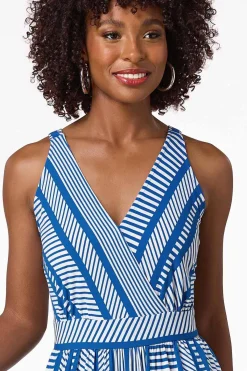 Cato Petite Blue Patterned Tiered Leg Jumpsuit><noscript><img width=
