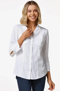 Cato Petite Classic Button Down Shirt> Petites|Tops