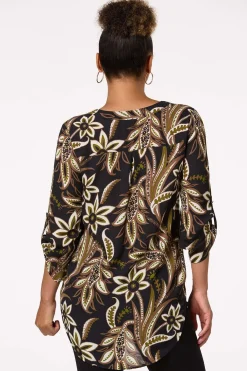 Cato Petite Forest Floral Tunic> Petites|Tops