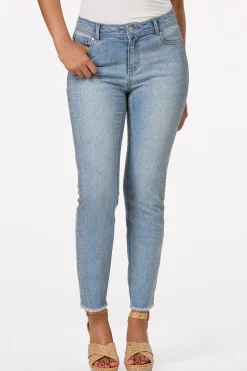Cato Petite Metal Stud Ankle Jeans><noscript><img width=