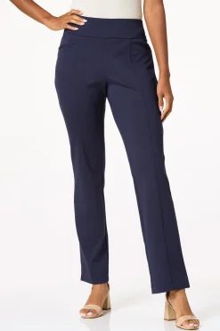 Cato Petite Ponte Straight Leg Pants> Petites|Pants