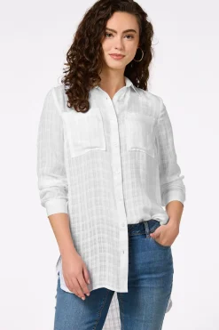 Cato Petite Textured Two Pocket Tunic><noscript><img width=