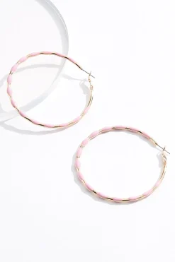 Cato Pink Gold Oversized Hoop Earrings> Earrings