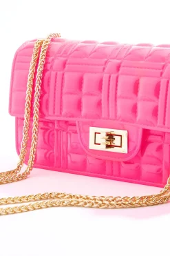 Cato Pink Jelly Chain Crossbody> Handbags