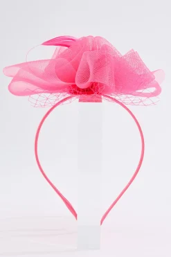 Cato Pink Rose Feather Fascinator> Hats & Hair