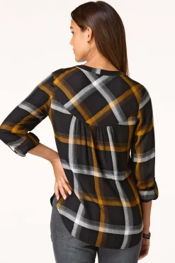 Cato Plaid Herringbone Top> Tops