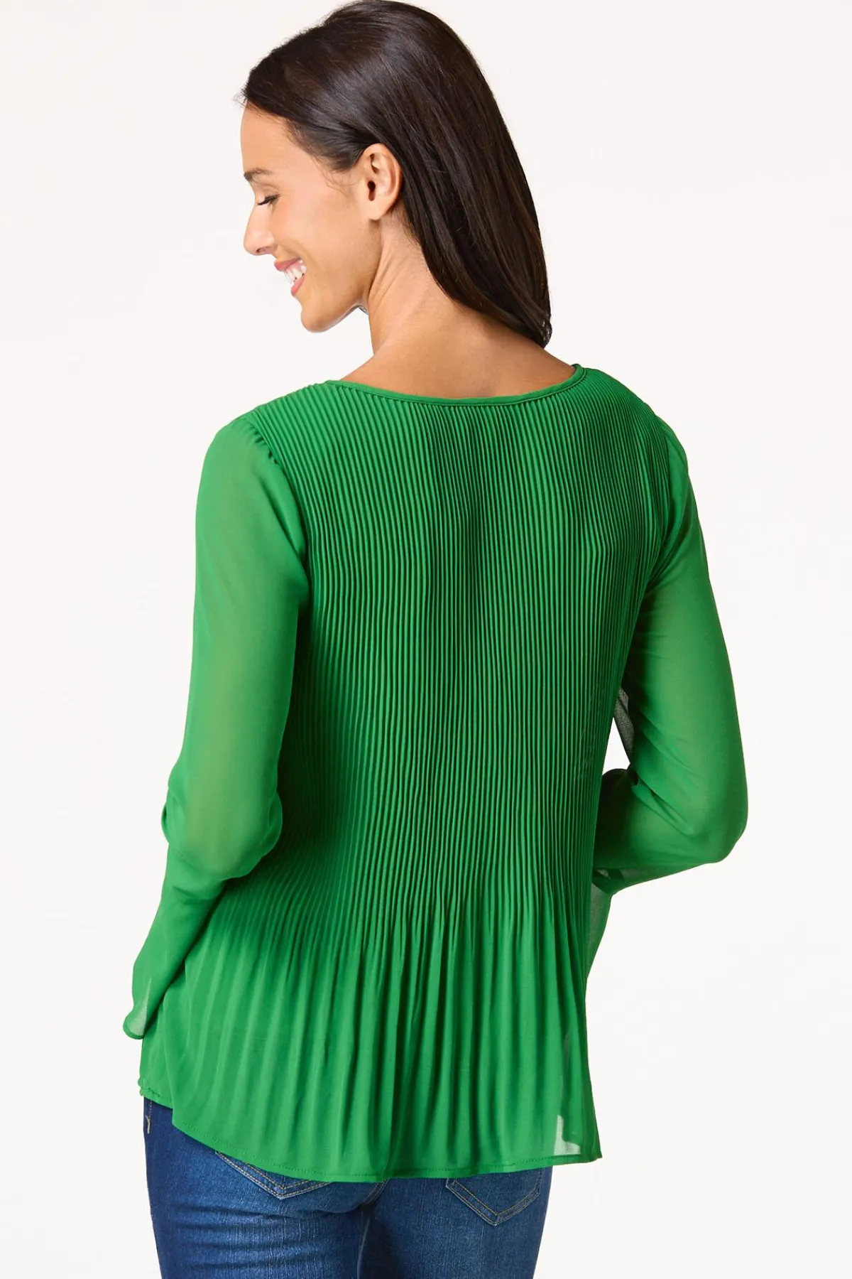 Cato Pleated Bell Sleeve Top> Tops