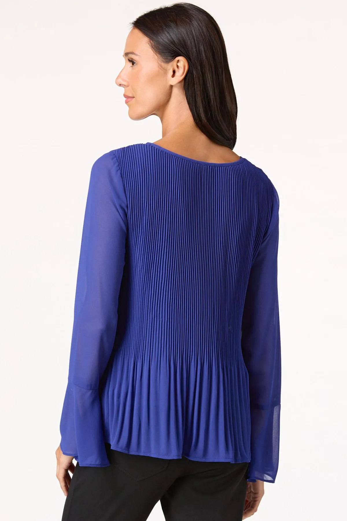 Cato Pleated Bell Sleeve Top> Tops