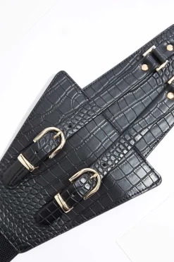 Cato Plus Size Double Buckle Statement Stretch Belt> Belts