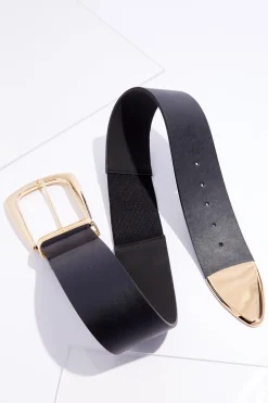 Cato Plus Size Oversized Buckle Black Belt> Belts