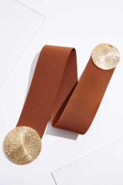Cato Plus Size Textured Disc Stretch Belt> Belts