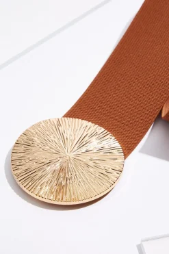 Cato Plus Size Textured Disc Stretch Belt><noscript><img width=