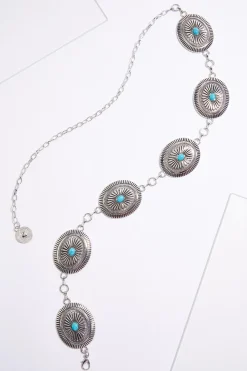 Cato Plus Size Western Turquoise Chain Belt> Belts