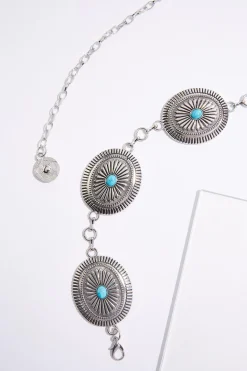 Cato Plus Size Western Turquoise Chain Belt> Belts