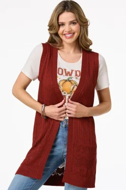 Cato Pointelle Sweater Vest> Sweaters