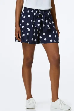 Cato Polka Dot Linen Shorts> Shorts